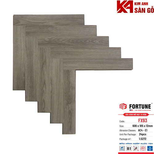 Sàn Gỗ Xương Cá 12mm Fortune FX-93
